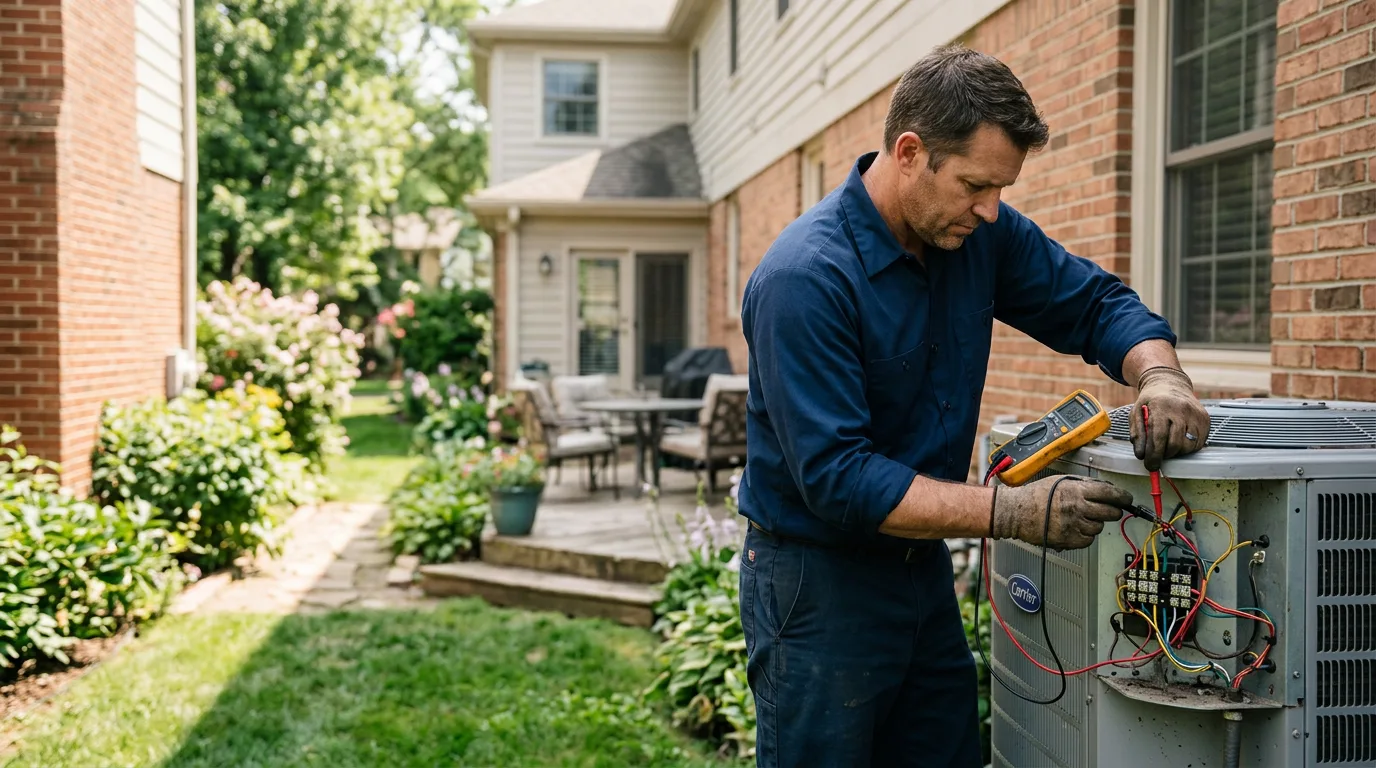 HVAC technician working near Harrisburg, AR